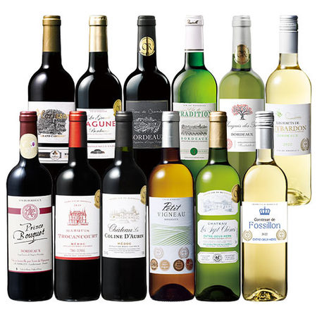 6冠金賞&ボルドー格上産地４本入り！ボルドー金賞赤白１２本セット