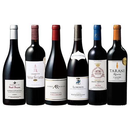 フランス格上赤ワイン飲み比べ6本セット