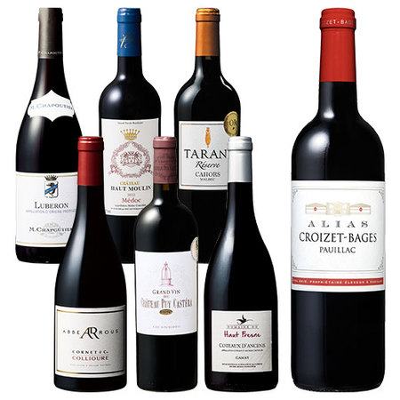 セカンドワイン入り！フランス格上赤ワイン飲み比べ7本セット
