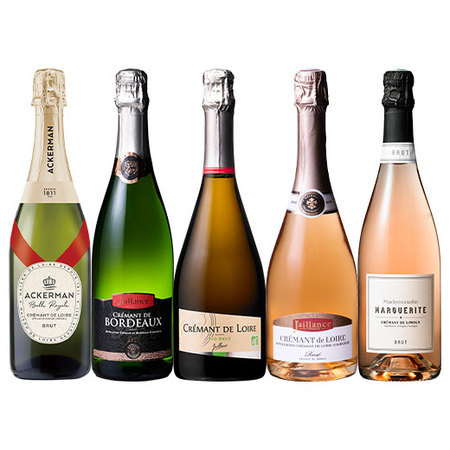 フランス各地クレマン白・ロゼ飲み比べ5本セット