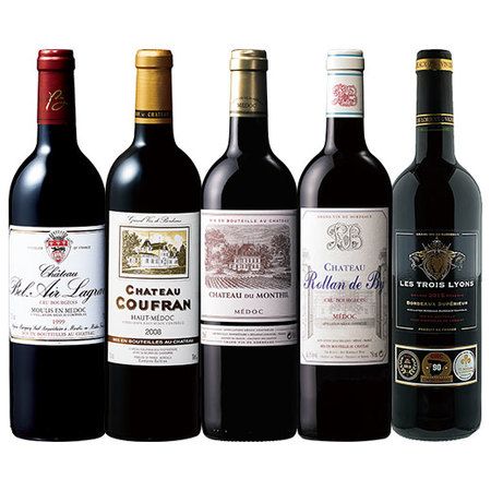 99年入り！ボルドー長期熟成赤ワイン5本セット