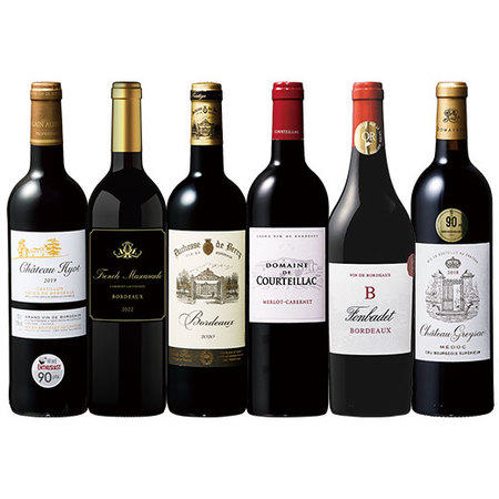 全て90ポイント以上！ボルドー高評価赤ワイン6本セット