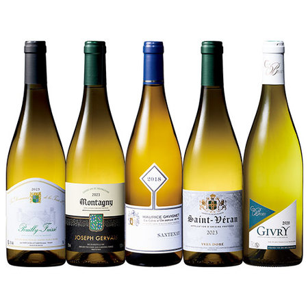 ブルゴーニュ厳選村名白ワイン飲み比べ５本セット