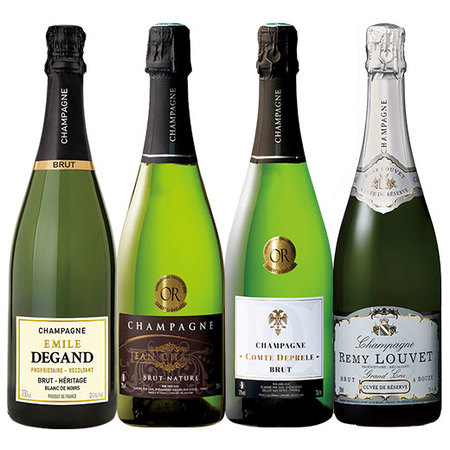 最高格付のグラン・クリュシャンパン入り！辛口高級シャンパーニュ飲み比べ４本セット