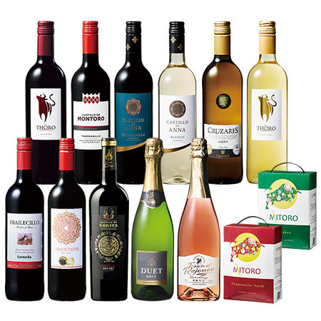 ボックスワイン２箱付！コスパ抜群！赤・白・スパークリングワイン１１本セット　第７弾