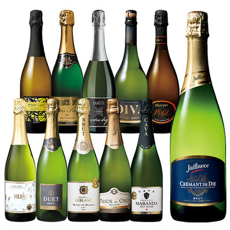 伝統製法クレマン＆金賞多数入り！世界銘醸７ヵ国スパークリングワイン１1本セット