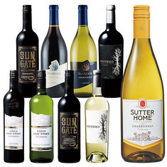 トリプル金賞・樽熟ワイン入り！銘醸地カリフォルニアお買い得赤白ワイン９本セット