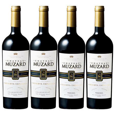 ピスコ樽で熟成！白ワイン２種類４本セット