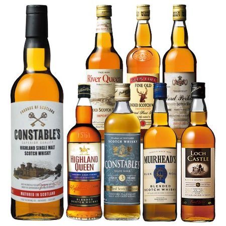 シングルモルト＆シェリーカスク熟成入り！スコッチウイスキー８本セット第２弾