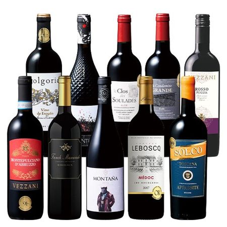 欧州３大銘醸国金賞赤ワイン１０本セット