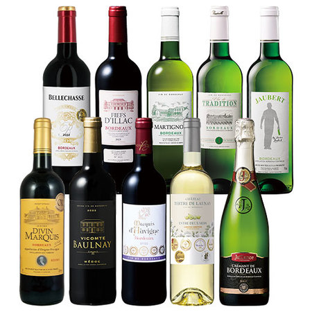 ６冠金賞&クレマン入り！ボルドー金賞赤白スパークリング１０本セット