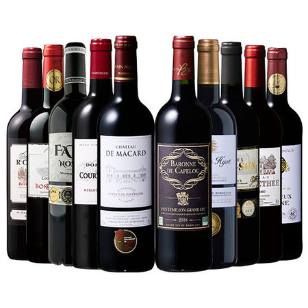 希少な２０１５・２０１６年入り！ボルドーグレートヴィンテージ赤ワイン１０本セット