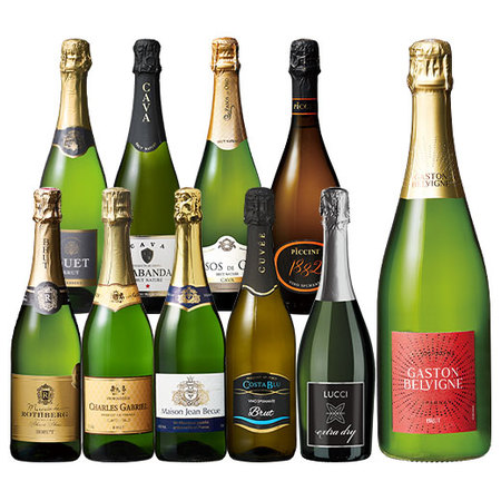 シャンパン入り欧州三大銘醸国スパークリングワイン１０本セット　第2弾