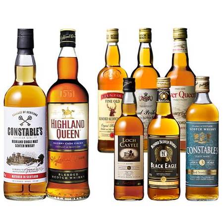 シングルモルト・シェリーカスク熟成入り！スコッチウイスキー８本セット