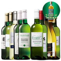 フランス各地白ワイン１０本＋ウイスキー１本セット