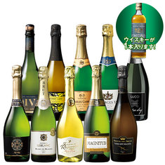 世界の辛口スパークリング１０本＋ウイスキー1本セット