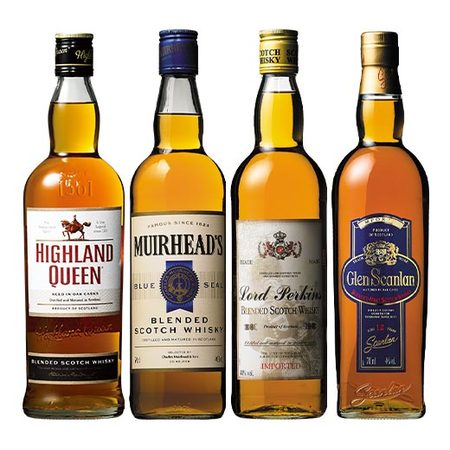 １２年熟成ウイスキー入り！お試しスコッチウイスキー４本セット