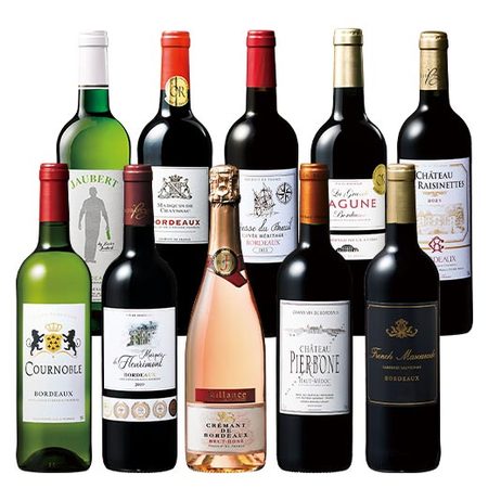 すべて金賞！格上・当たり年入りボルドー赤白ロゼ泡バラエティ１０本セット