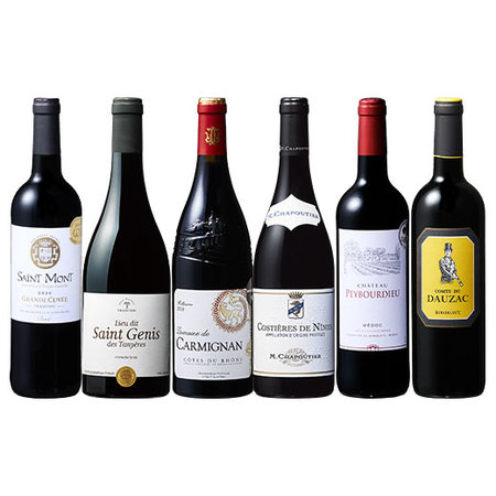 フランス格上赤ワイン飲み比べ6本セット