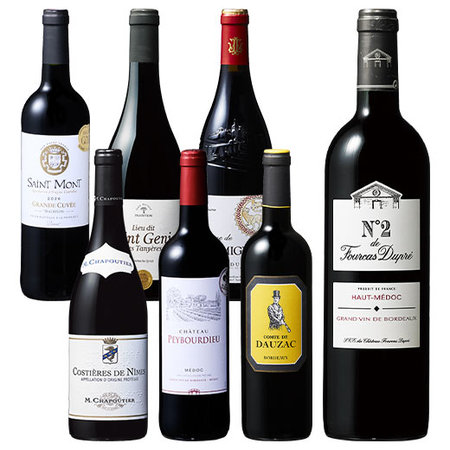 セカンドワイン入り！フランス格上赤ワイン飲み比べ7本セット