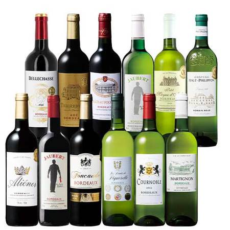 ボルドー金賞赤白ワイン１２本セット