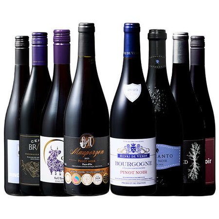 【39%OFF】ブルゴーニュ＆5冠金賞入り！世界のピノ・ノワール飲み比べ８本セット 第28弾