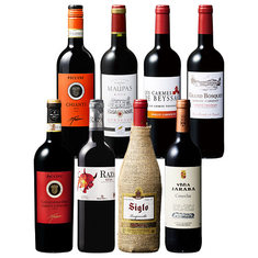 秋冬の料理と共に！欧州3大銘醸国赤ワイン8本セット