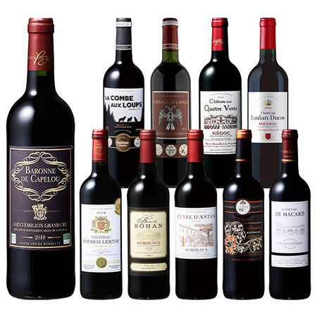 サン・テミリオン入りボルドーグレートヴィンテージ赤ワイン飲み比べ10本セット