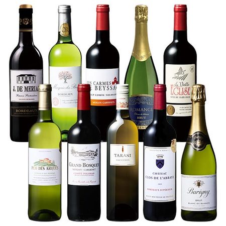 フランスデイリー赤白スパークリング10本セット