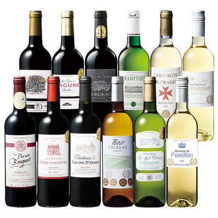 6冠金賞&ボルドー格上産地４本入り！ボルドー金賞赤白１２本セット 第２弾