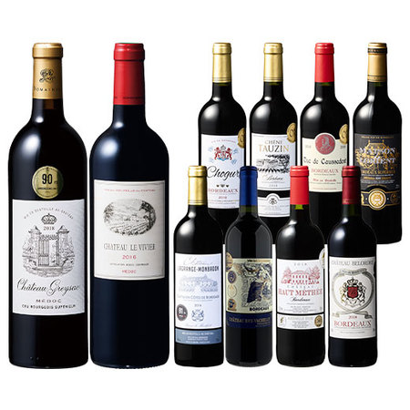 すべて２０１６＆２０１８年！ボルドーグレートヴィンテージ豪華赤１０本セット
