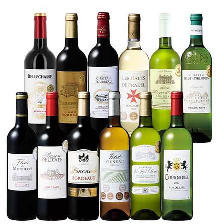 ボルドー金賞赤白ワイン１２本セット