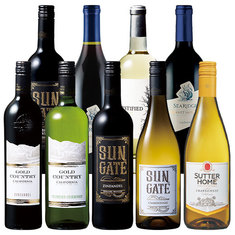 トリプル金賞・樽熟ワイン入り！銘醸地カリフォルニアお買い得赤白ワイン９本セット