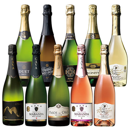瓶内二次発酵製法CAVA4本入り！金賞総獲得数31個！スペイン多金賞泡10本セット