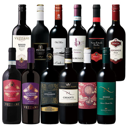 ワイン王国！イタリア赤ワイン飲み比べ１２本セット　第１３弾