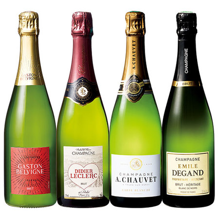 格上のプルミエ・クリュ２本入り！ 辛口高級シャンパーニュ４メゾン飲み比べ４本セット