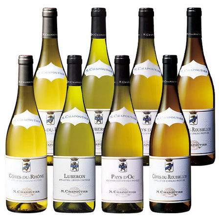 ローヌ超名門生産者Ｍ．シャプティエ　厳選白ワイン４種８本セット