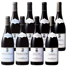 ローヌ超名門生産者Ｍ．シャプティエ　厳選赤ワイン４種８本セット