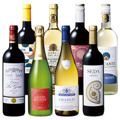 シャンパーニュ＆シャブリ＆クリュ・ブルジョワ入り！欧州赤白シャンパーニュ８本セット