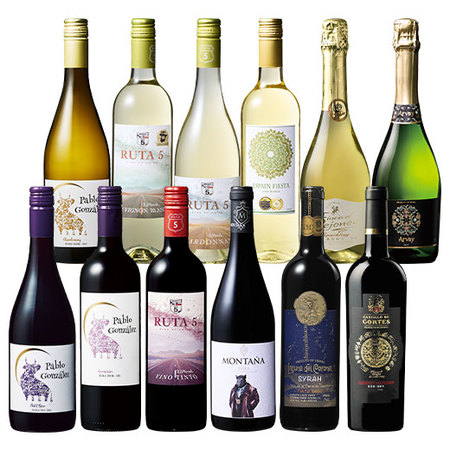 金賞総獲得数３５個！ばっチリスペシャル赤・白・スパークリングワイン飲み比べ１2本セット