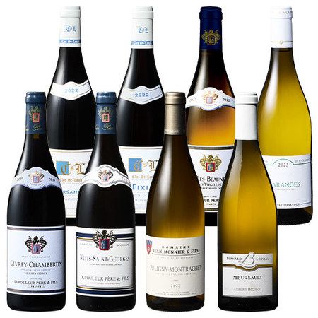 コート・ド・ニュイ赤&コート・ド・ボーヌ白村名アペラシオン飲み比べ８本セット