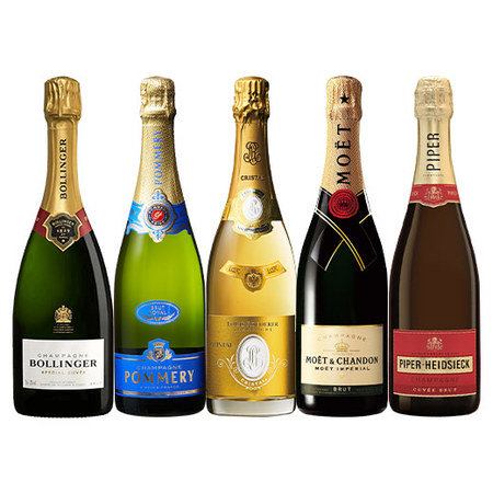 クリスタル入り！高級シャンパン５本セット