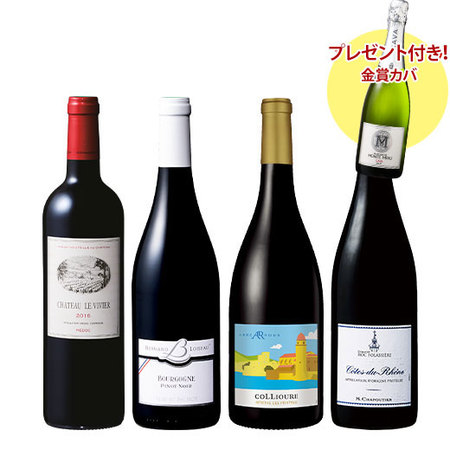 フランス厳選格上赤ワイン４本セット