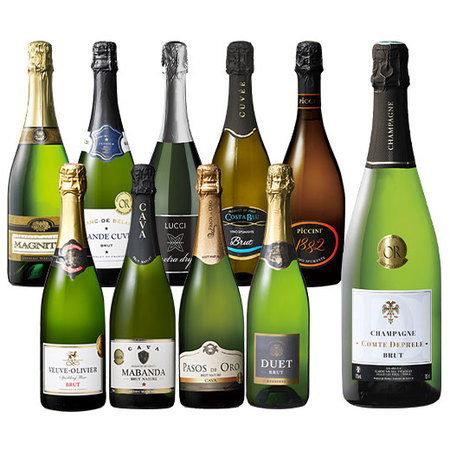 シャンパーニュ入り！欧州三大銘醸国スパークリングワイン10本セット 第2弾