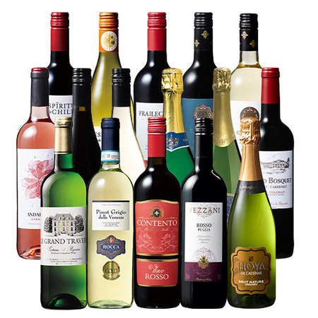 コスパ抜群！世界のデイリー赤・白・ロゼ・スパークリング１６本セット