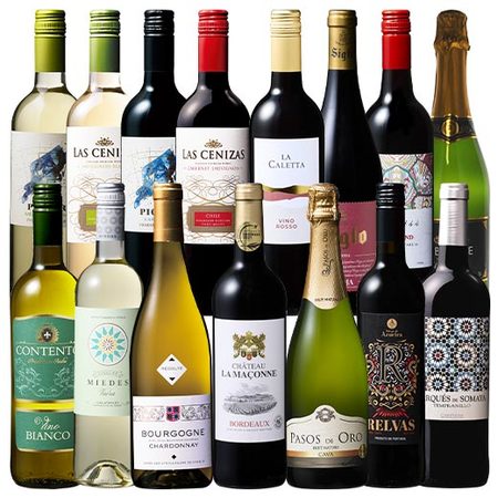 【56％OFF】高級産地ブルゴーニュ白＆3冠ボルドー＆7冠カバ入り！世界6ヵ国赤白泡１５本セット