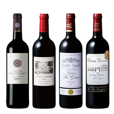 【55％OFF】上級ボルドー「クリュ・ブルジョワ」赤ワイン4本スペシャルセット