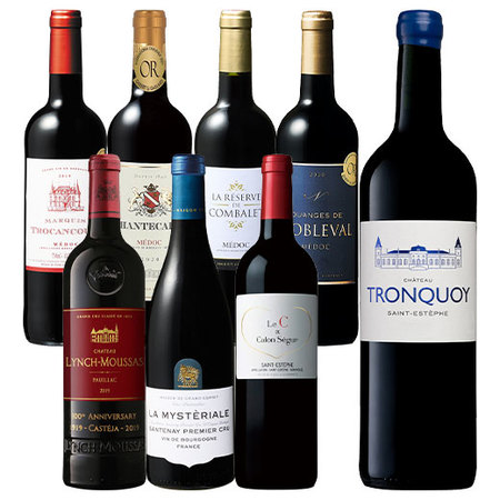 フランス各地格上赤ワイン8本コレクション