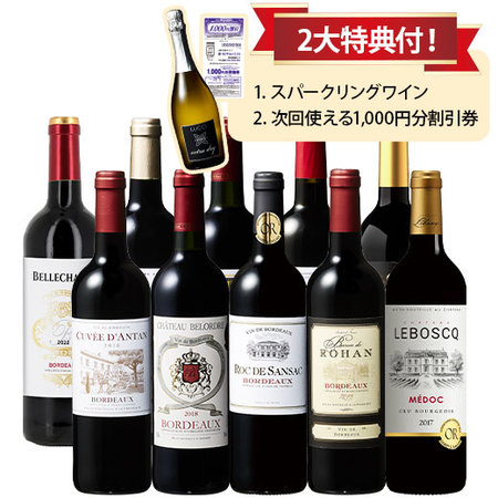 当たり年&クリュ・ブルジョワ入り！ボルドー最強級赤ワイン10本セット