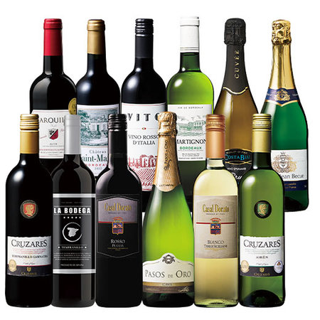 欧州デイリー赤白スパークリング１２本セット